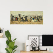 Het strand - Eugène Boudin Fine Art Poster (Thuiskantoor)