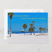 Het Strand Florida van Clearwater van het Briefkaart (Voorkant / Achterkant)
