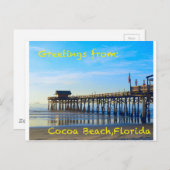 Het Strand Florida van de cacao Briefkaart (Voorkant / Achterkant)