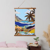 Het strand gebonden surrealist hangend wandkleed (Slaapkamer)