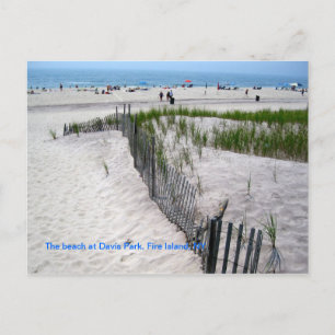 Het strand in Davis Park Briefkaart