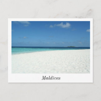 Het strand in het Briefkaart van de Malediven