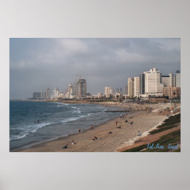 Het strand in Tel Aviv Poster