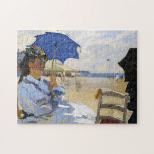 Het strand in Trouville Claude Monet Legpuzzel