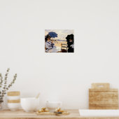 Het strand in Trouville Poster (Keuken)