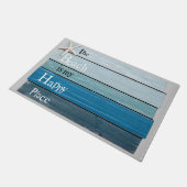 Het strand is mijn gelukkige plek Mat, oceaan  Deurmat (Schuin)