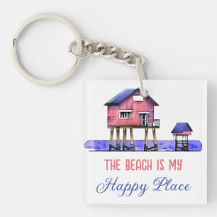 Het strand is mijn geluksplek sleutelhanger