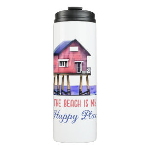 Het strand is mijn geluksplek thermosbeker