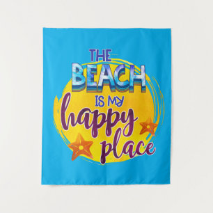 Het strand is mijn Happy Place Quote Ocean Summer Wandkleed