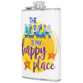 Het strand is mijn Happy Place Quote Ocean Zee Fun Heupfles (Links)