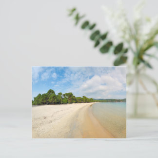 Het strand Koukounaries op het eiland Skiathos, Gr Briefkaart