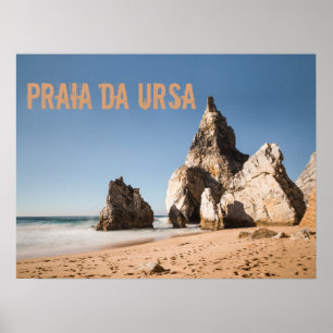 Het strand Praia da Ursa in Portugal cadeau Poster