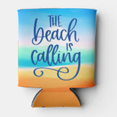 Het strand roept | Aangepaste stijlvolle zeelandsc Blikjeskoeler (Voorkant)