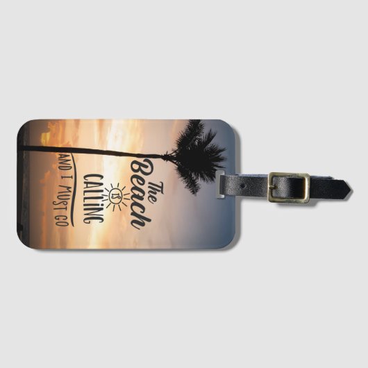 Het strand roept bagagelabel (Voorkant (horizontaal))