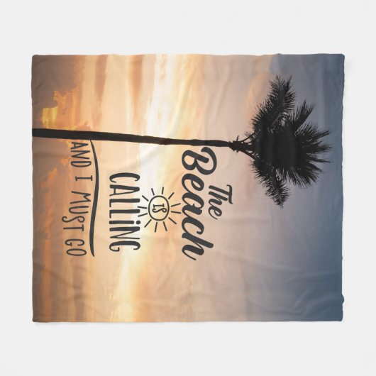 Het strand roept fleece deken (Voorkant (Horizontaal))