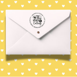 Het strand roept thema  zelfinktende stempel