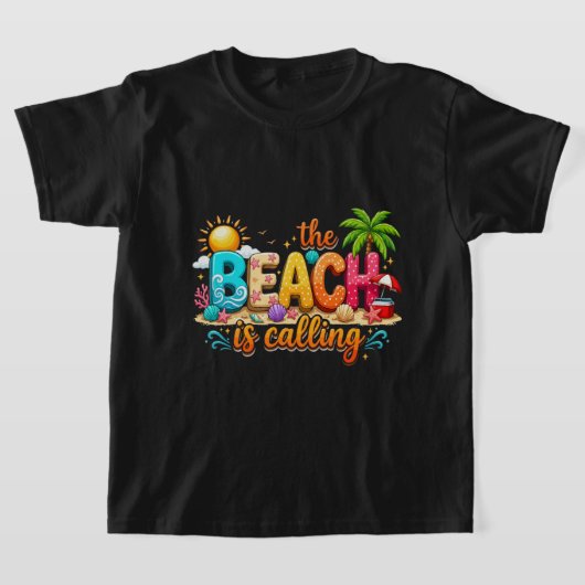 Het strand roept zomerstemming op t-shirt (Laagn)