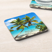 Het Strand St. John Coasters van de Baai van Maho Bier Onderzetter (Linkerzijde)