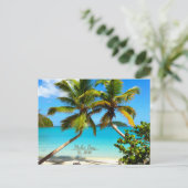 Het Strand St. John Postcard van de Baai van Maho Briefkaart (Staand voorkant)