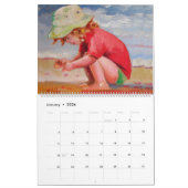 Het strand Surven Zand Zon Kalender (Jan 2026)