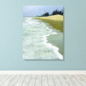 Het strand van 2004 canvas afdruk (Insitu (Houten vloer))