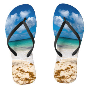 Het strand van Anse Canot op Marie-Galante Teenslippers