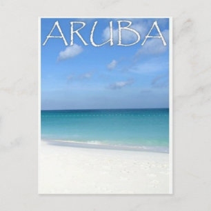 Het strand van Aruba Briefkaart