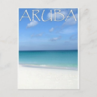 Het strand van Aruba Briefkaart