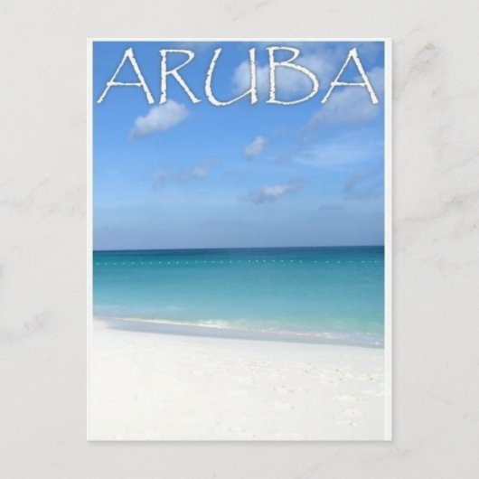 Het strand van Aruba Briefkaart (Voorkant)