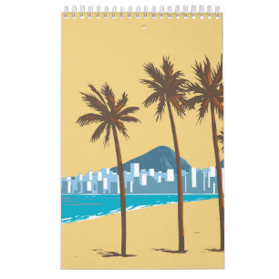 Het strand van Copacabana Kalender
