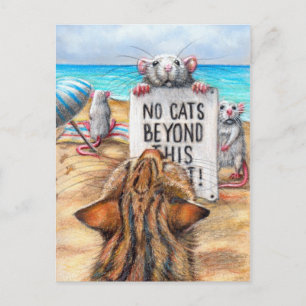 Het Strand van de Kat van de rat het Briefkaart