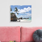 Het strand van de Seychellen Canvas Afdruk (Insitu (Woonkamer))
