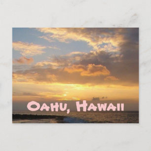 Het Strand van de zonsondergang, Oahu Briefkaart