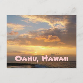 Het Strand van de zonsondergang, Oahu Briefkaart