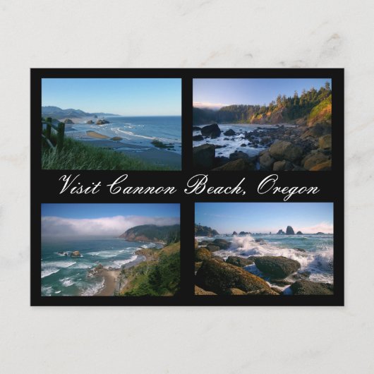 Het Strand van het Kanon van het bezoek, Oregon Briefkaart (Voorkant)