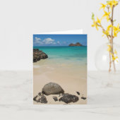 Het Strand van Lanikai, Oahu Kaart (Gele Bloem)