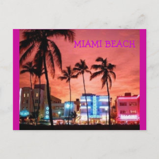 Het Strand van Miami, Florida Briefkaart