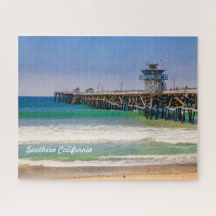 Het strand van Zuid-Californië en pier in San Clem Legpuzzel