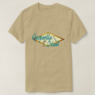 Het strandontwerp van Gasparilla Island Florida T-shirt