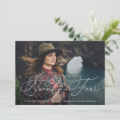 Het stromende Manuscript Tweeëntwintig Graduation Kaart (Staand voorkant)