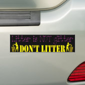 Het strooisel is NIET glitter Bumpersticker (Op auto)