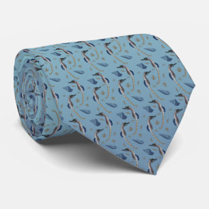 Het Stropdas van de Waanzin van Seahorse (Blauwe