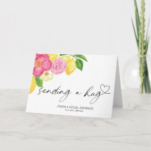 Het sturen van een Hug Quarantine Miss U's sociaal Kaart