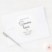 Het sturen van u is meer liefde leuke bruiloft gun ronde sticker (Envelop)