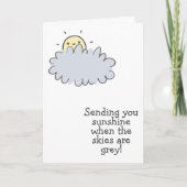 Het sturen van u Sunshine - Schattig Get Well Kaar Kaart (Voorkant)