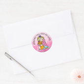 Het sturen van u Veel Liefde Classic Ronde Sticker (Envelop)