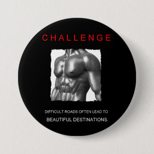 het succes van de sport motivatie doelstellingen ronde button 7,6 cm