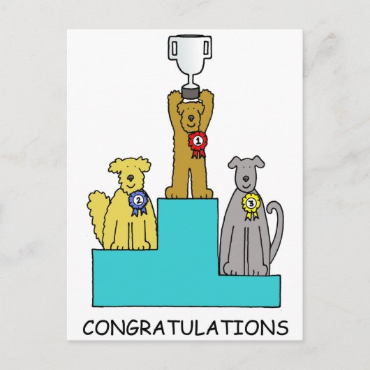 Het Succes van het Show van Dog feliciteert Briefkaart (Voorkant)