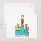 Het Succes van het Show van Dog feliciteert Briefkaart (Voorkant / Achterkant)