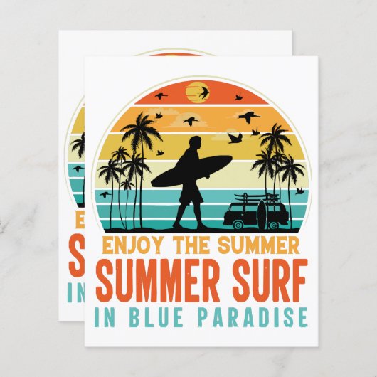 HET SUMMER-SURF IN BLAUWE PARADISE (Voorkant / Achterkant)